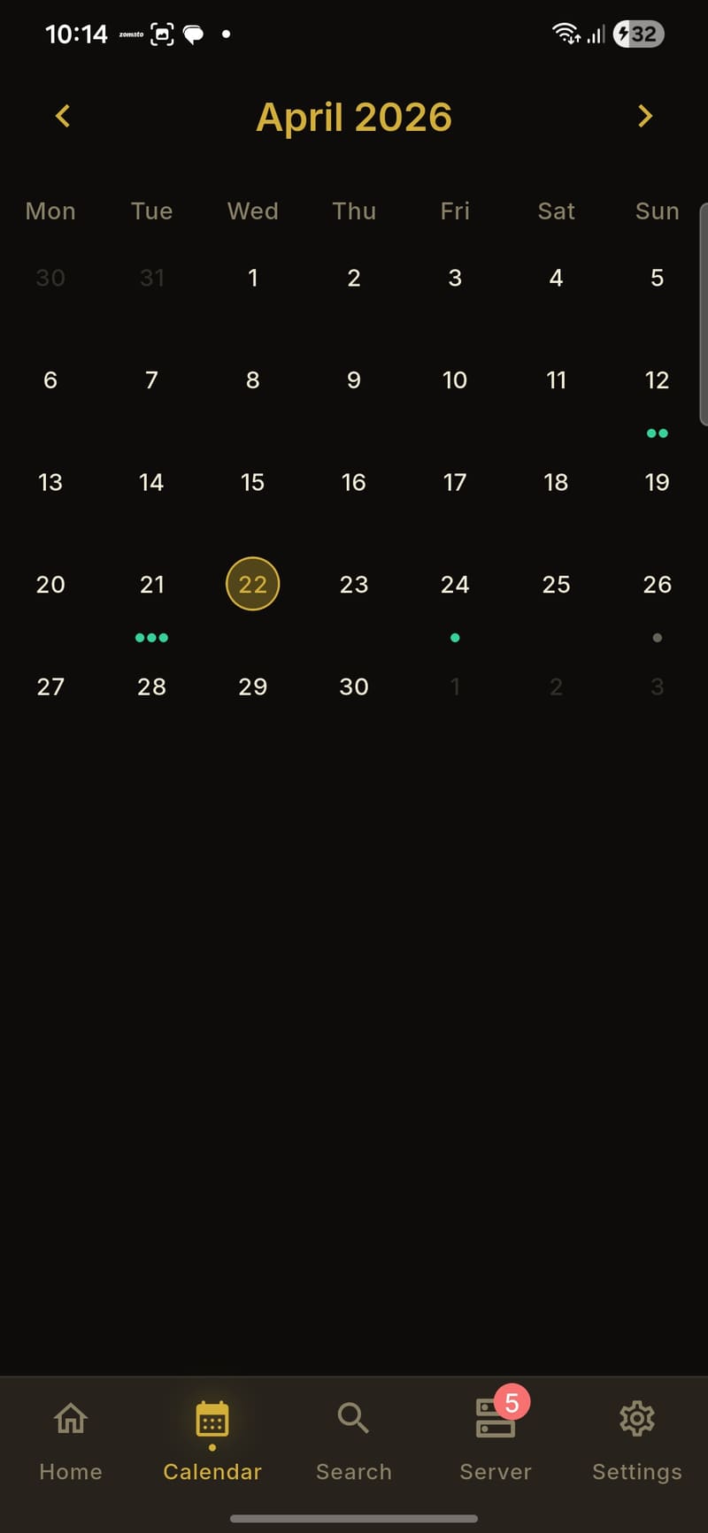 ArFlix - Calendar